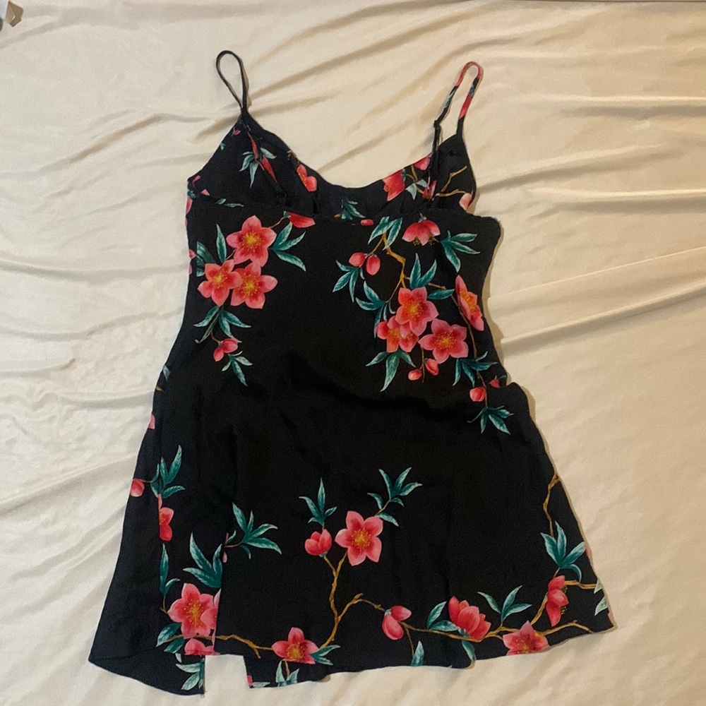 Victoria’s Secret Black Silk Floral Slip | Size S Silk Chemise - Picture 2 of 7